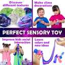Original Stationery Galaxy Slime Kit for Kids Ages 812, DIY Space Slime Set with Glow-in-The-Dark Stickers & Galactic Glitter, Fun Cosmic Craft for Creative Play, Birthday Gift for Boys & Girls