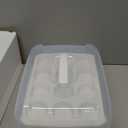 Top Shelf Elements Cupcake Carrier, EXTRA LARGE LID, White Cupcake Holder Carries 24 Standard-Size Cupcakes, Muffin Traveler Two Tier Stand Reusable Cupcake Box