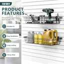 Slatwall Baskets Large 2-Pack 24"x12"x4", Slatwall Accessories