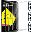 Pack of 2, Milomdoi 3 Pack Screen Protector for Samsung Galaxy A15 5G with 3 Pack Tempered Glass Camera Lens Protector, Ultra 9H Accessories, Case Friendly, Mounting Frame, 2.5D Curved for Galaxy A15 5G