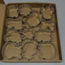 Mouse Kitty Winnie the Pooh Cookie Cutter Set Stainless Steel Sandwich Biscuit Fondant Cutters for Kids DIY Lunchbox Bento Box Fruit Cutters Cake Decoration, Pack of 12 (Cartoon Cookie Cutters Set)