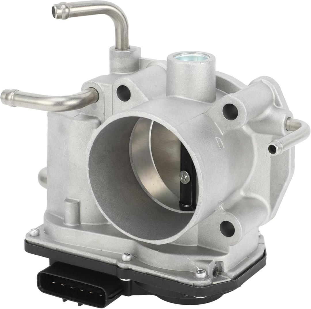 Throttle Body Assembly Compatible for Toyota Camry 2002 2003 2004, 2.4L Engine. 4Cylinder, Japan Built Models Only, 55mm Aluminum Alloy Silver Tone Engine Throttle Body Actuator