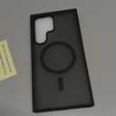 OWKEY for Samsung Galaxy S24 Ultra Case 6.8'', Magnetic Samsung S24 Ultra Case Compatible with Magsafe, [Shockproof Military] Translucent Back Slim Bumper Cover Phone Case Samsung S24 Ultra, Black