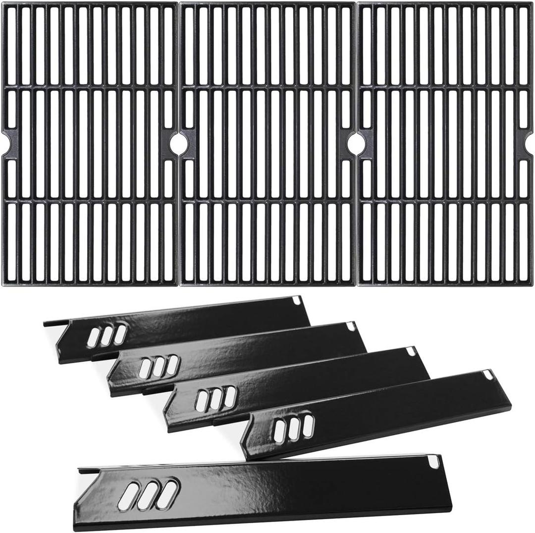 Utheer Grill Replacement Parts for DynaGlo DGF510SSP, DGF510SBP, DGF510SSP-D, fit Backyard BY13-101-001-13, GBC1460W, GBC1461W, GBC1462W, GBC1059WB, BH13-101-099-01, Grill Grate and Heate Plate