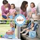 MCGMITT Potty Training Toilet Seat for Toddlers Boys Girls, Portable Baby Toilet Folding Kids Potty Chair Cover with Splash Guard for Travel, Including 3 Non-Slip Feet and Storage Bag (Blue)