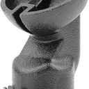 Sloped Ceiling Fan Adapter for Vaulted Ceilings up to 45 Degrees, All-Black Design with Matching Hardware, Cast Aluminum Angled Mount Kit for 1-Inch O.D. Downrods