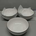 Dicunoy 3 Pack 65 OZ Large Serving Bowls, 8" Large Pho Bowl, Porcelain White Mixing Bowl for Salad, Deep Bowls for Soup, Noodle, Ramen, Pasta, Cereal, Popcorn, Microwave Dishwasher Safe
