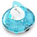 (2025 Upgrade) Cordless Robotic Pool Cleaner, Lasts 75 Min, Automatic Vacuum for Above-Ground Pools up to 645 Sq.ft, Portable, Self-Parking, Transparent Blue