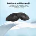 LitBear Sleep Mask for Side Sleeper Women Men, Eye Mask for Sleeping Light Blocking, 3D Contoured Cup Sleeping Mask, Soft Breathable Sleep Eye Mask with Adjustable Elastic Strap for Travel
