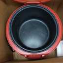 Cool Touch Rice Cooker with Glass Lid, Food Steamer, Slow Cooker, Multicooker with 11 Preset Functions, Steam Tray, Measuring Cup, Rice Spatula, 20 Cups (Cooked) (Red)