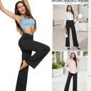 G4Free EverGoing Yoga Pants Women Wide Leg Pants with Pockets High Waist Stretch Dress Casual Sweatpants Petite/Regular/Tall (Black, S) 29"