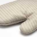 Beneno Kitchen Oven Mitts 2-Pack Heat Resistant to 500°F with Non-Slip Silicone Grip, Extra Long 14.3" Forearm Protection, Soft Quilted Cotton Terry Lining, Ideal for Cooking, Baking, Grilling, Beige