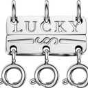 OHINGLT Lucky Necklace Layering Clasp Separator for Stackable,14K Gold and Silver Plated Multiple Necklace Clasps for Women