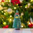 20pcs Mini Christmas Wreath: 1.57X1.57X0.51in Miniature Xmas Tree Frost Sisal Hanging Artificial Ornaments for Dollhouse Embellishments Decoration Winter
