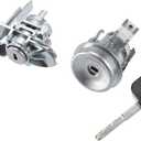 Ignition Lock Cylinder with Keys for Ford Fiesta 2011-2019 / Ignition Lock Cylinder Switch/Durable/Metal / 2 Pcs/Silver Tone