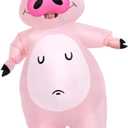 KOOY Inflatable Pig Costume, Pig Costume Adult Inflatable Costumes Adult Size Full Body Blow up Costumes for Adults Women Men Inflatables Fancy Funny Suit for Halloween Party