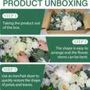 Wedding Arch Flowers (2pack),Flower Arch Stand,Flower Garland,for Wedding Outdoor Decorations Floral swags and Garlands Chair Decorations etc isle Decor,Reusable.（White）