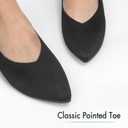 ATHMILE Pointed Toe Flats for Women Dressy Work Shoes Business Casul Knit Ballet Flats Slip on Office Ladies Comforttable Dress, Size 11