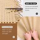 Vehipa Plastic Cane Webbing Roll 24"x86.6", Handwoven PP Synthetic Rattan Rolls, Faux Cane Open Weave Mesh for DIY Furniture Decoration - Beds, Chairs, Cabinets, Ceilings