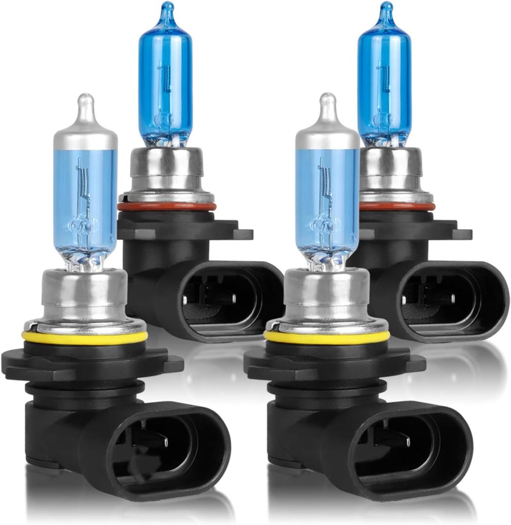 SHENKENUO Fit For Toyota Highlander (2000-2007) 9005+9006 High/Low Beam Ultra - High Performance Halogen Headlight Bulbs Combo,Plug-n-Play,Pack of 4