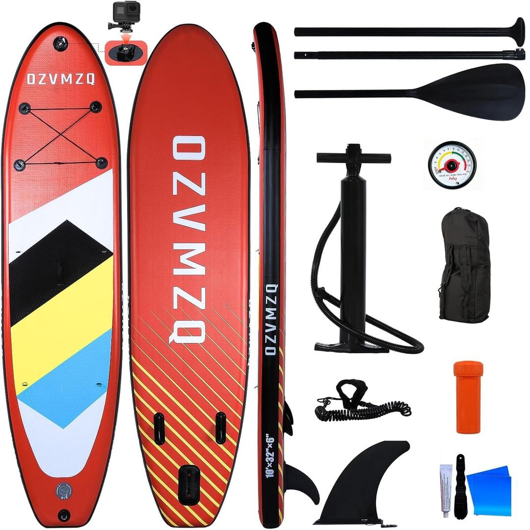 Standup Paddle Board Inflatable paddleboards Adults sup Stand up Blow up Tabla (Red)
