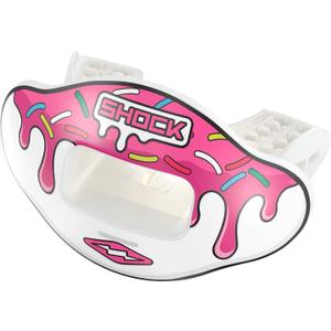 Shock Doctor Football Lip Guard (Adult-OSFA, White/Pink Sprinkle Drip)