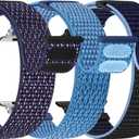 Bcuckood Nylon Sport Bands Compatible with Apple Watch Band 49mm 45mm 46mm 44mm 42mm 41mm 40mm 38mm Women Men, Adjustable Solo Loop Bands for iWatch Series 11 10 9 8 7 6 5 4 3 SE Ultra 2 1, 3 Pack