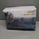 2025 Flannel Heatting Blanket, 50"x60" Soft Electric Blanket with 8 Heating Levels & 10H Timing Auto Shutdown, Quick Heating in 3 Minutes, Overheating Protection, Machine Washable, Gray