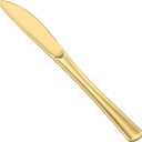 N9R 72 Pack Gold plastic Knives, Solid, Durable and Heavy Duty Plastic Knives, Perfect Utensils for Parties, Weddings and other Formal Events