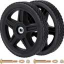 CheeMuii 10 Inch Lawn Mower Wheels 2 Pack 10" Push Mower Wheels with Bolts and Lock Nuts Kit Fit for Most Standard push Lawn Mowers/Generator/Garden Tiller/Handtruck