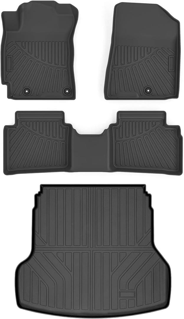 Cartist Floor mats & Cargo Liner Fit for 2019-2024 Kia ForteS | EX | FE | LX | LXS | GT | GT-LineAll Weather Floor Liner for Forte Accessories, Heavy Duty TPE Waterproof