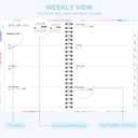 2 x 2026 Planner, Weekly and Monthly Calendar Academic Planner, Jan 2026 - Dec 2026, Planning Agenda Book for Desk Accessories and School Supplies - A5 (6.3'' x 8.5'') (E-Blush & Blue Blooms)