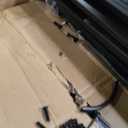 CONCETTA 55 inch TV Stand Dresser, 8 Fabric Drawers Storage Organizer for Bedroom Living Room, LED & Charging Station, Wood Black