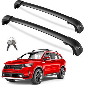 KINGGERI 300lbs Lockable Roof Rack Cross Bars Compatible with 2021-2026 KIA Sorento & Sorento Hybrid with Flush Side Rails, Heavy Duty Aluminum Roof Rails Crossbars Rooftop Cargo Carrier Luggage