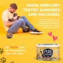 Pure Cravings Wet Cat Food Canned Mackerel and Sardine Cutlets in Gravy, Every Catch is Mercury Tested, Moist Can Fish for Cats, Grain-Free, Protein, Non-GMO, Pack of 12 (EXP 05/31/26)