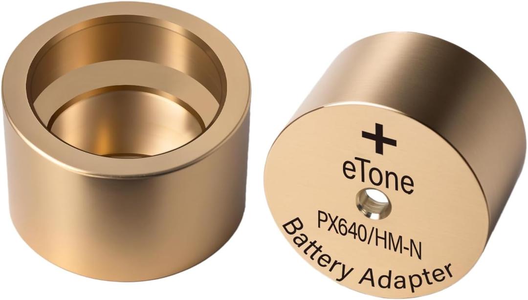 2pcs eTone PX640 Camera Battery Adapter for Vintage Film Cameras Copper Made HM-N Camera Perfect Adapter for Yashica Electro GX and A675/LR44/SR44 Batteries.