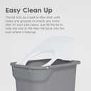 IRIS USA Large Top Entry Cat Litter Box, Hooded Privacy, Gray/White