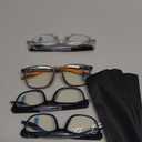 BLOEXCLU 4 Pack Progressive Multifocus Reading Glasses for Men Women TR90 Sports Style Anti-Blue Light Computer Readers