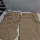 2 x ODODOS Men's Athletic Shorts with Pockets 5" Quick Dry Lightweight Workout Gym Running Shorts, Tan, X-Large
