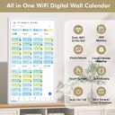 27”Smart Digital Calendar Family Meal Wall Planner - Touchscreen Interactive Calendar, Dual Mode Smart Calendar and Photo Frame, To-do Organizer, Reward System, Sync Online Calendars, Wall Mounted