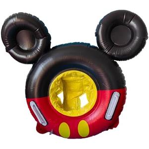 Baby Swimming Float Swim Ring Cute Floaties with Seat and Handle Pool Floats Toys Fun Water Raft Lounge Party Supplies for Infant Toddler Kids Children, Set of 4