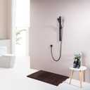Matte Black Hand Shower with Slide Bar, 3-Function High Pressure Handheld Shower Head with Slide Bar, Stainless Steel Adjustable Height 25" Long Slide Bar Combo Shower Faucet, Wall Mount