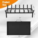 Fireplace Grate with Fireplace Tray Ash Pan,Fireplace Log Holder,Easy-Assembly Fireplace Grates Heavy Duty Cast Iron,Fireplace Tray for Ash Collection with Handle for Indoor Outdoor Firepit (20 inch)