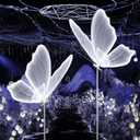 Wedding Butterfly LED Floor Lamp: Hanging Butterfly White Color Ceiling Light - Romantic Wedding Decoration Lights Fixture - Adjustable Height Creative Butterfly Props (1, 60 CM/23.6 in)