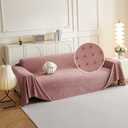 MYSKY HOME Pink Sofa Cover Couch Covers for Sofa, Pet Couch Cover, Reclining Loveseat Covers for 2 Cushion Couch, Thick Durable Non Slip Couch Covers for Furniture Washable, 71"x118"