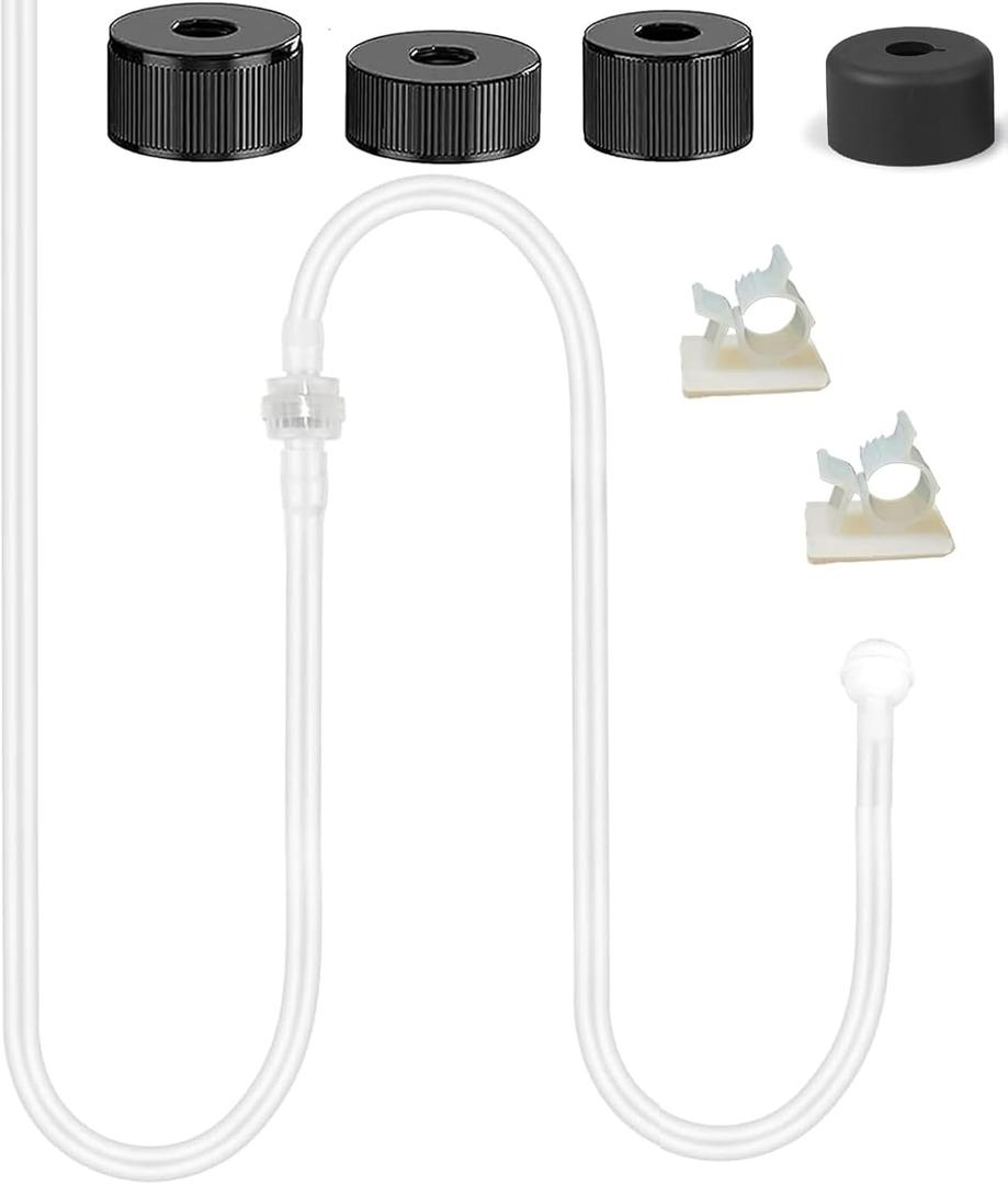 Sink Soap Dispenser Extension Tube Kit with 47" Upgraded Check Valve, Premium Under Counter Soap Dispenser Tube for Kitchen Sink, Powerful Suction, No More Refilling Tiny Bottle