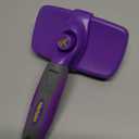 Hertzko Self-Cleaning Slicker Brush - Cat and Dog Brush for Shedding, Tangles and Dirt - Gentle Grooming Tool for Sensitive Skin - Pet Hair Remover for Long and Short Coats - Purple (Large)