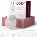 Momcozy S9 Pro Upgraded Wearable Breast Pump, Hands-Free Design with Extended Battery Life & LED Display, Double Electric Portable Pump with 2 Modes & 9 Levels, 24mm, 1-Pack, Gray
