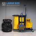 ToughBag 55 Gallon Trash Bags, 55-60 Gallon Trash Bags Heavy Duty (50 COUNT) - Large Black Trash Can Liners, 50-60 Gal for Contractors, Commercial, and Lawn - Made in USA