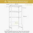 Ulif U8 Medium Laundry Room Storage Organizer, Over the Washer and Dryer Storage Shelves for Laundry Organization, 32.3W x 17.3D x 76.2H, Suit Washing Machine Width within 29.9, Hold 304 lb, White